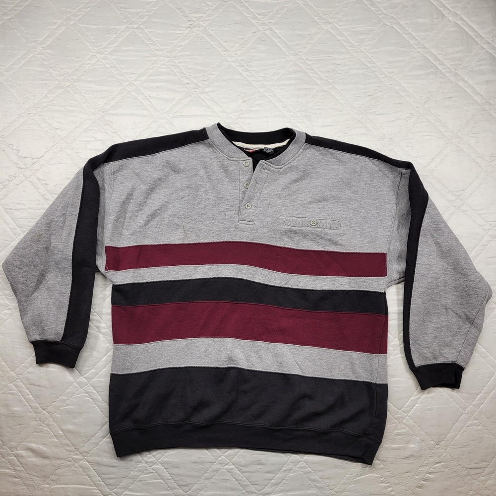 WINNER Vintage‎ 3 button stripped sweatshirt size XL